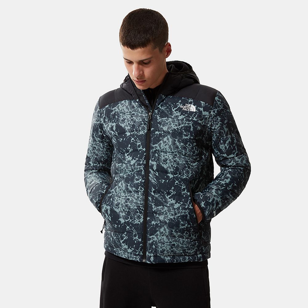 The North Face Insulated Jacket Mens Australia - The North Face La Paz Packable Green Camo Print (ZQ